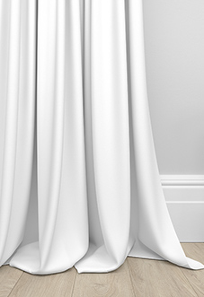 Ascot, Bright White - Made to Measure Curtains